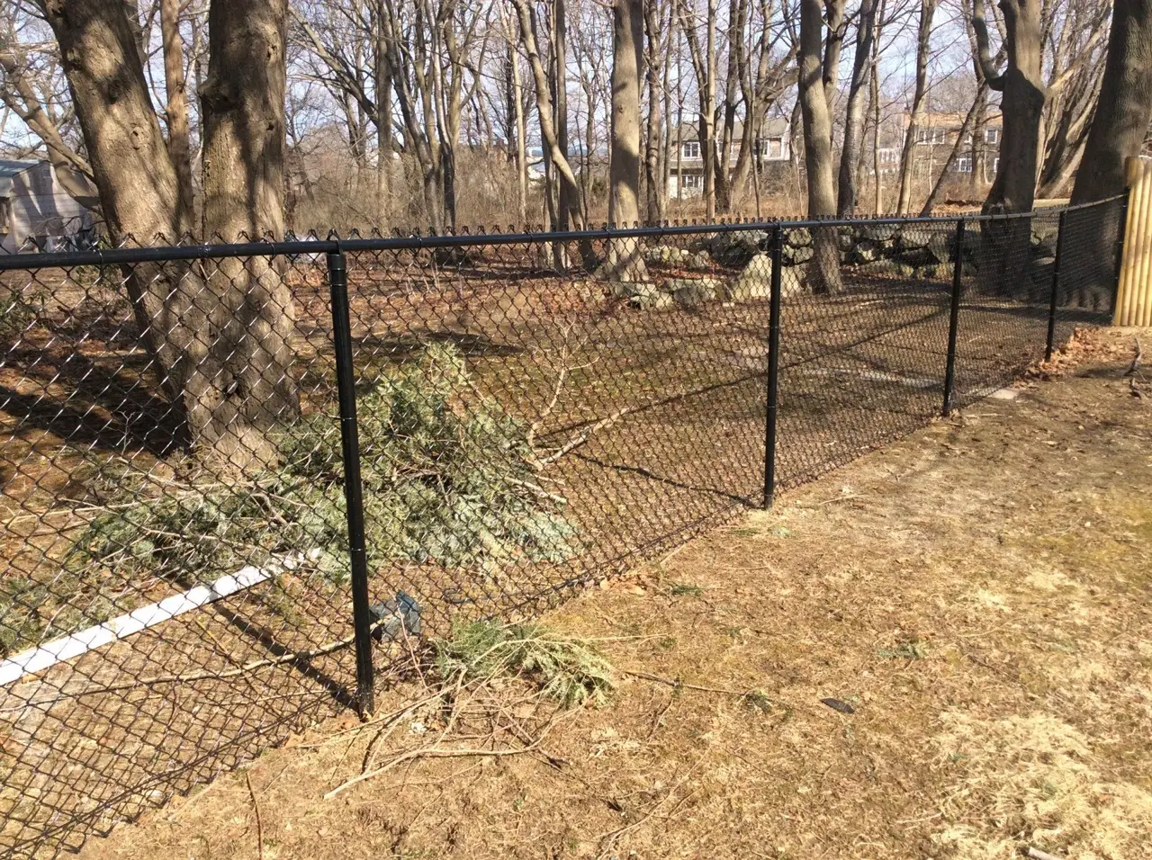 Chain Link chain link fence installed by Armstrong Fence on the South Shore of Massachusetts