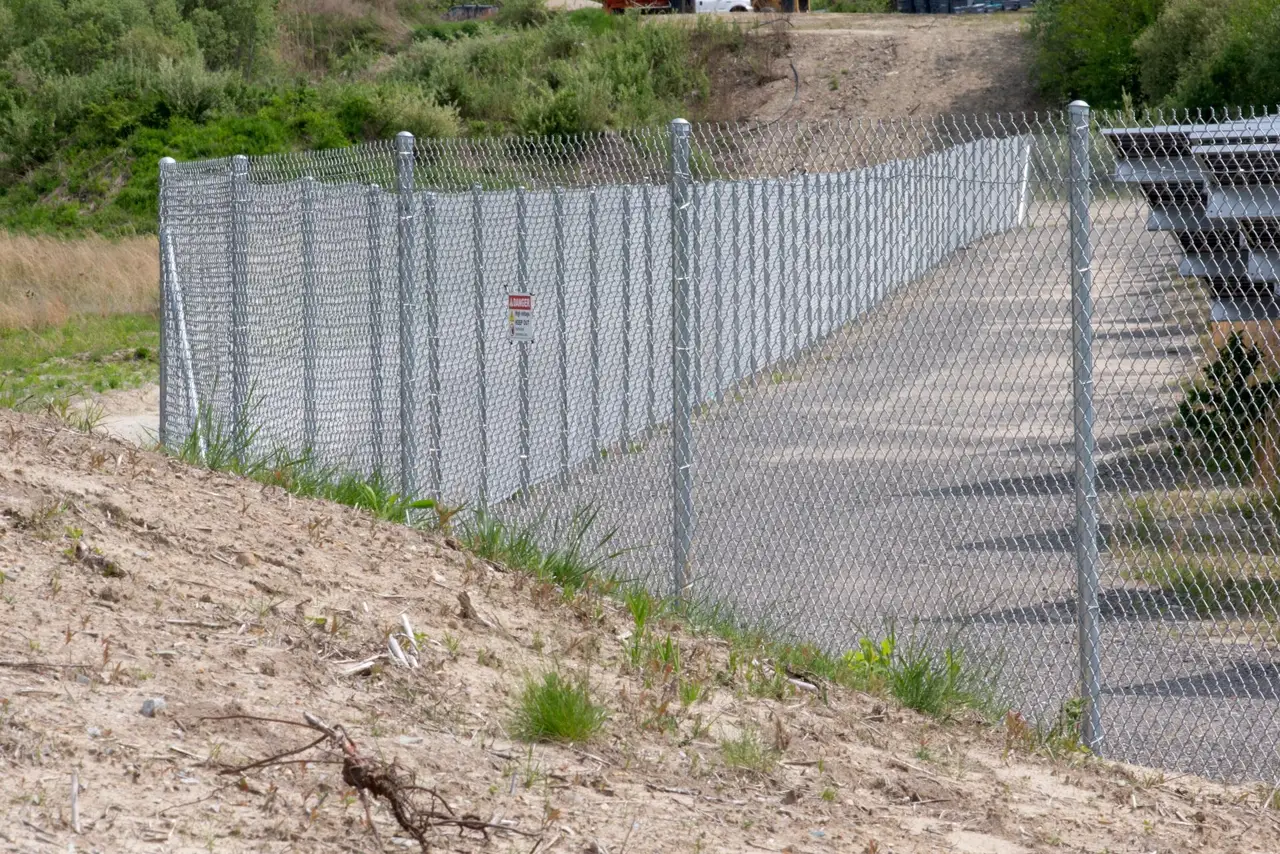 Perimeter Security commercial fence installed by Armstrong Fence on the South Shore of Massachusetts