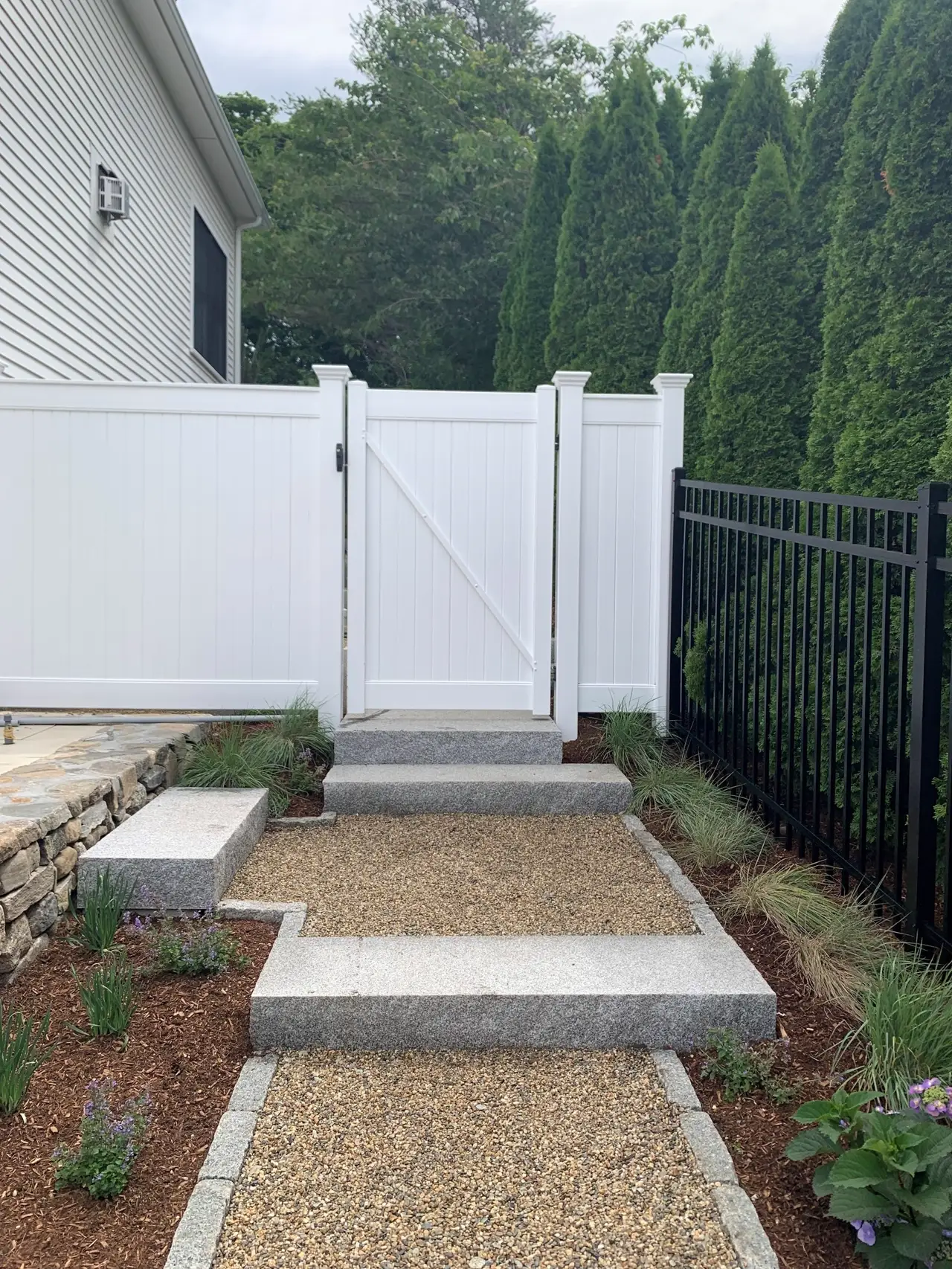 Classic Privacy vinyl fence installed by Armstrong Fence on the South Shore of Massachusetts