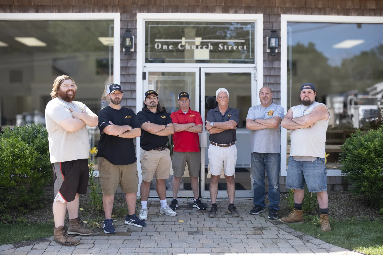The Armstrong Fence crew outside the Pembroke shop